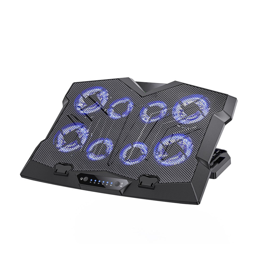 Cooler Laptop, 8 Ventilatoare Hidraulice Silentioase, 6 Trepte de Viteza, Reglaj Ergonomic, Compatibilitate Universala
