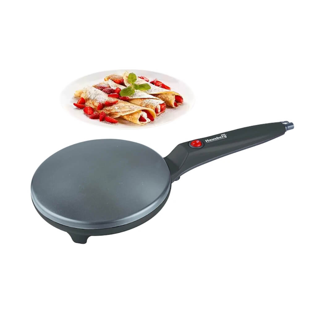 Aparat pentru facut clatite / Desert, 800W, suprafata antiaderenta, Diametru 20 cm, Negru