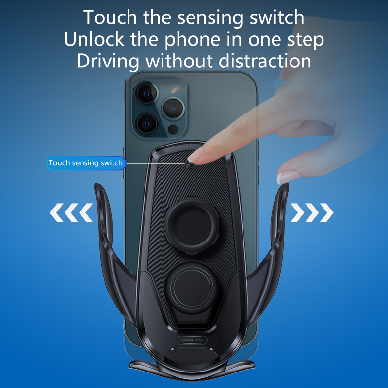 Suport Auto Telefon Premium, Fast Charge Wireless,, Rotativ 360°, 15W, Compatibilitate Universala, Negru