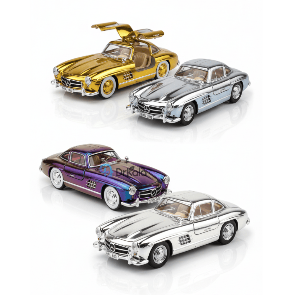 Mașinuță Retro Mercedes-Benz 300SL, Scară 1:24 – Model Die-Cast cu Uși Tip Gullwing
