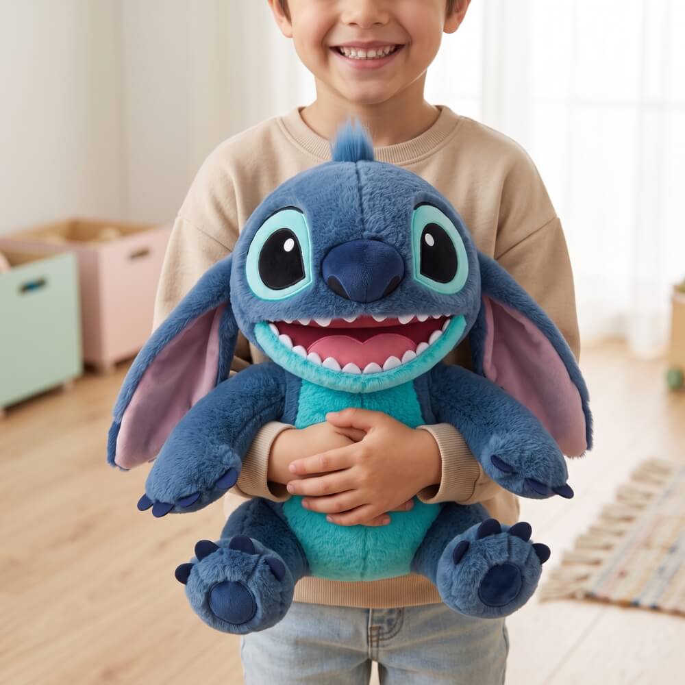 Jucărie de Pluș Stitch Super Size 45 cm, Moale și Pufoasă, Albastru