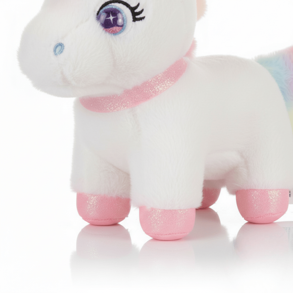 Jucărie de Pluș Unicorn Alb/Roz, 25 cm – Cadou Magic pentru Copii, Design Premium