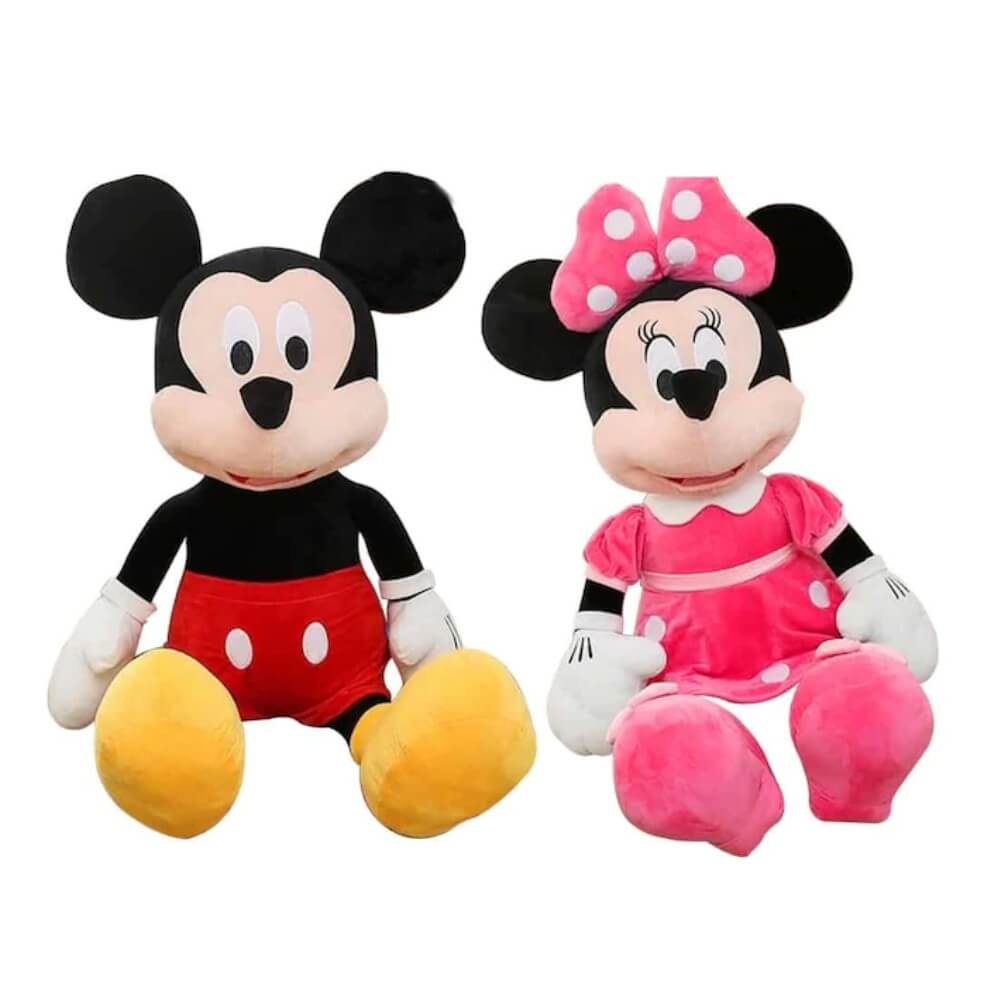 Jucarie Plus Mickey Mouse 35 cm, Cadou pentru Copii, Rosu/Negru