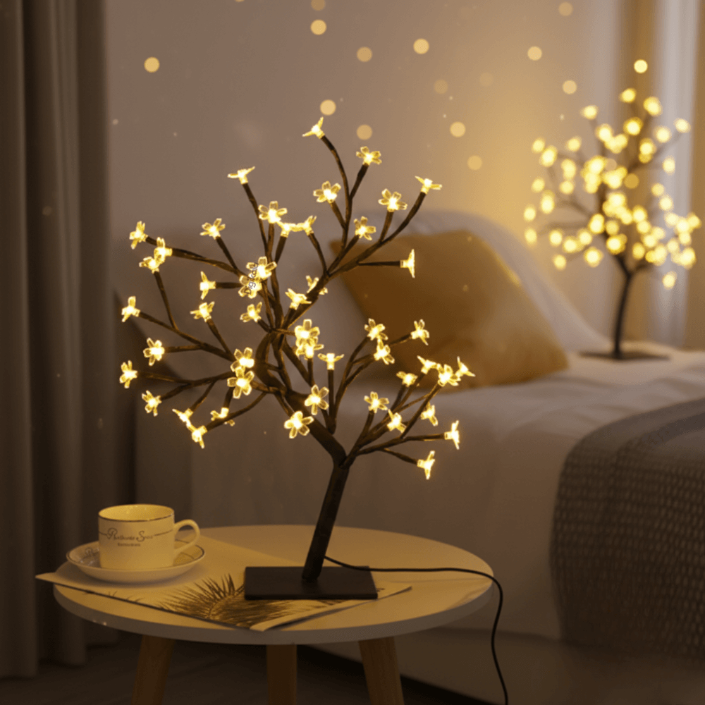 Pom Decorativ Bonsai cu LED-uri, Lumini Calde, Design Elegant pentru Decor Interior, 45 cm