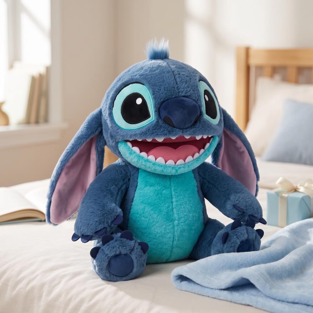 Jucărie de Pluș Stitch Super Size 45 cm, Moale și Pufoasă, Albastru