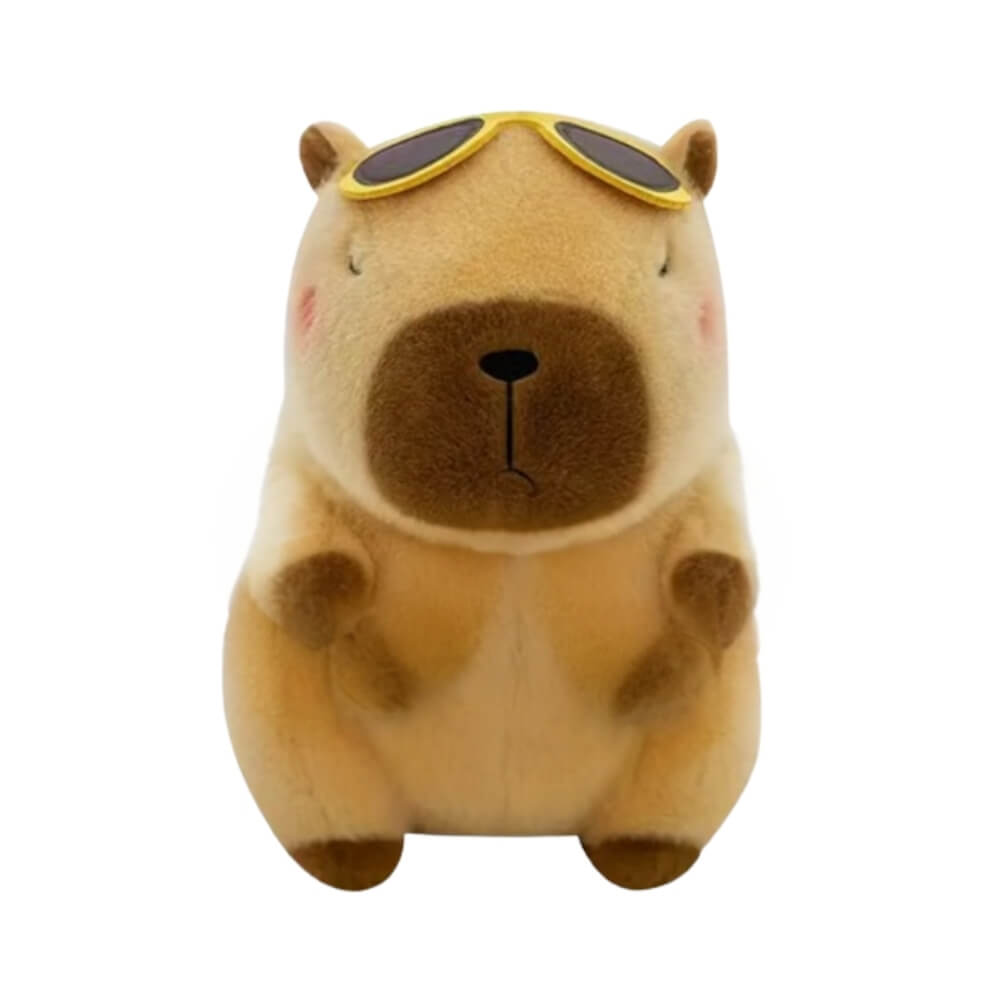 Jucarie de plus, Capibara cu Patura, Blana Ultra-Moale, 47 cm, maro/galben