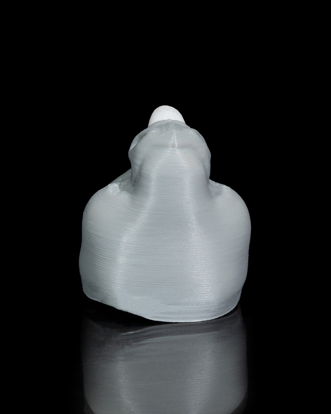 Breloc Rinocer Argintiu 3D