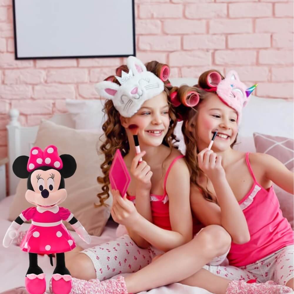 Jucarie Plus Mickey Mouse 35 cm, Cadou pentru Copii, Rosu/Negru