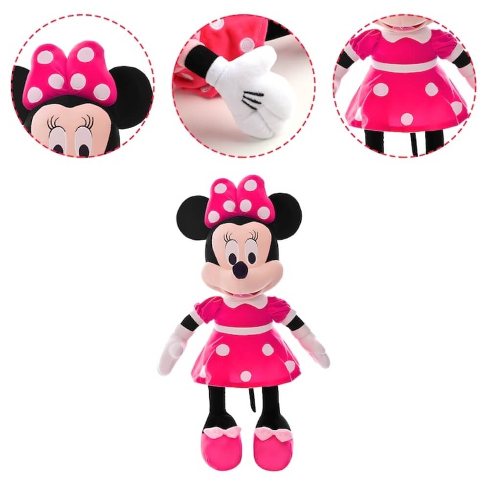 Jucarie Plus Mickey Mouse 35 cm, Cadou pentru Copii, Rosu/Negru