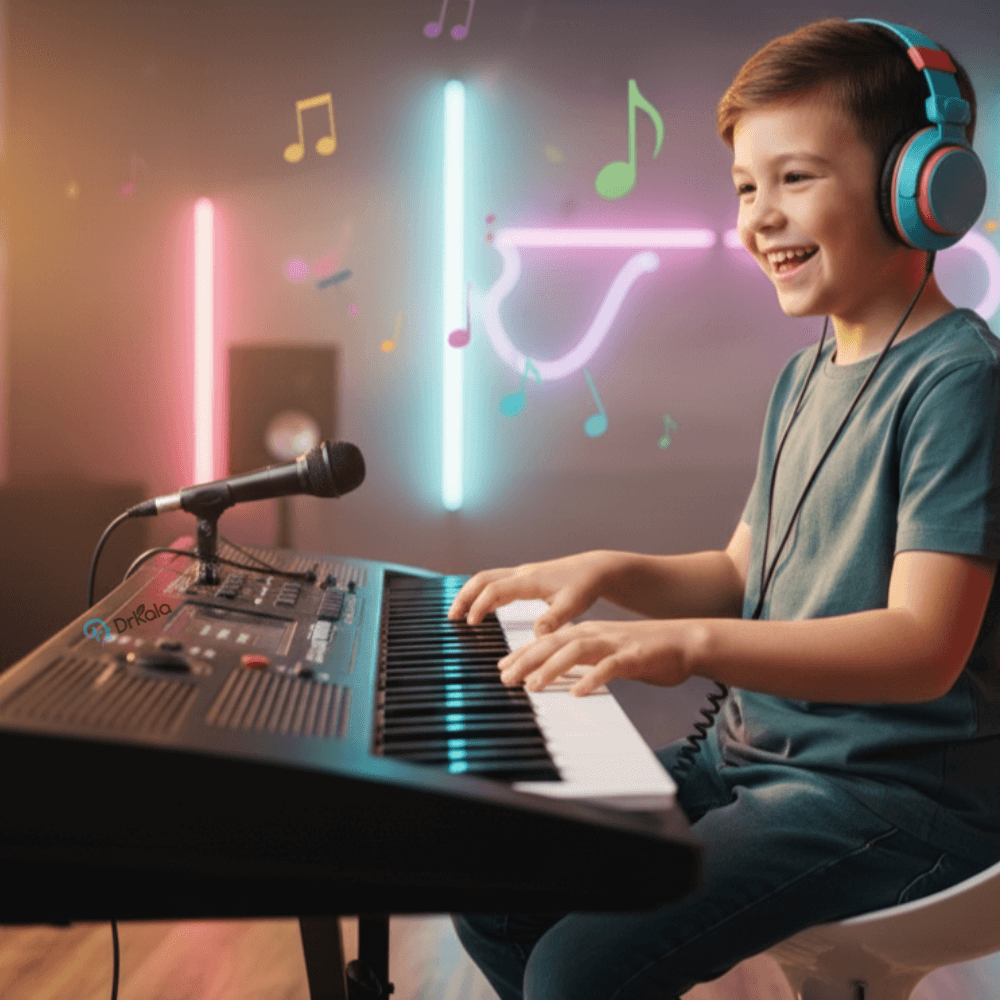 Claviatură Electronică cu 61 Clape, Microfon Inclus, Funcții MP3 și USB – Stație Muzicală pentru Începători și Avansați