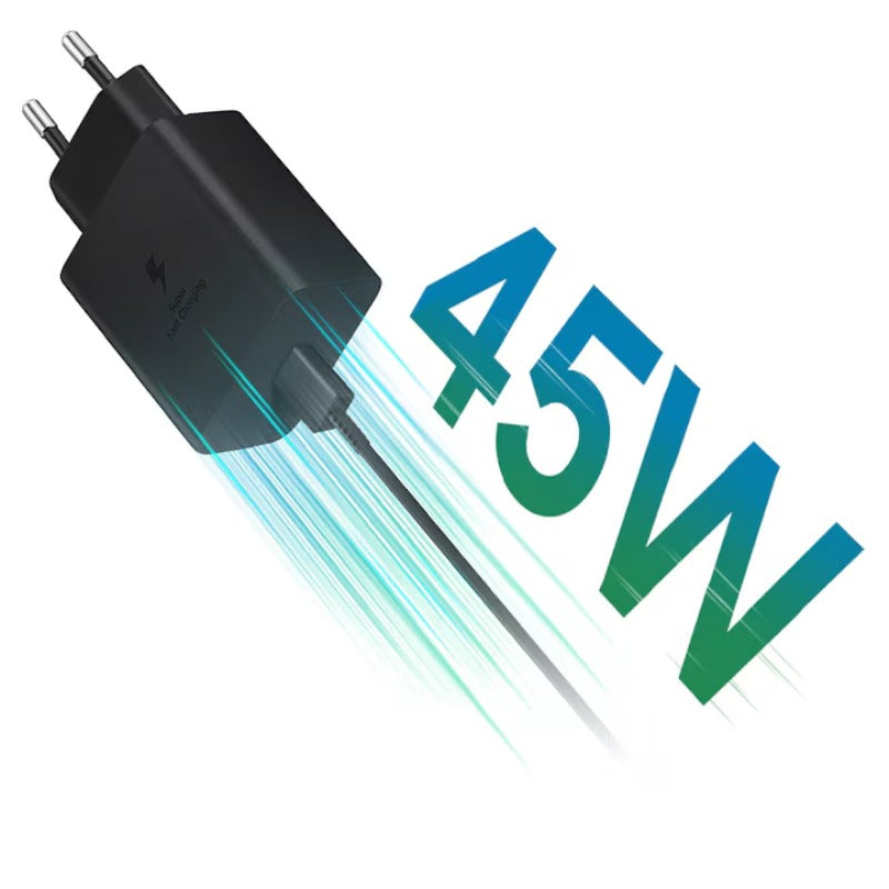 Incarcator USB-C, FastCharge 45W, Compatibil Samsung/Apple , Negru