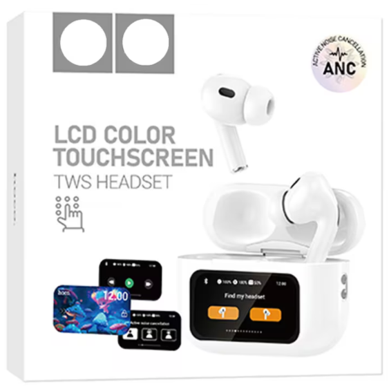 Casti Bluetooth Wireless Ear Buds Pro, Display LED tactil, Digital Kala, Alb
