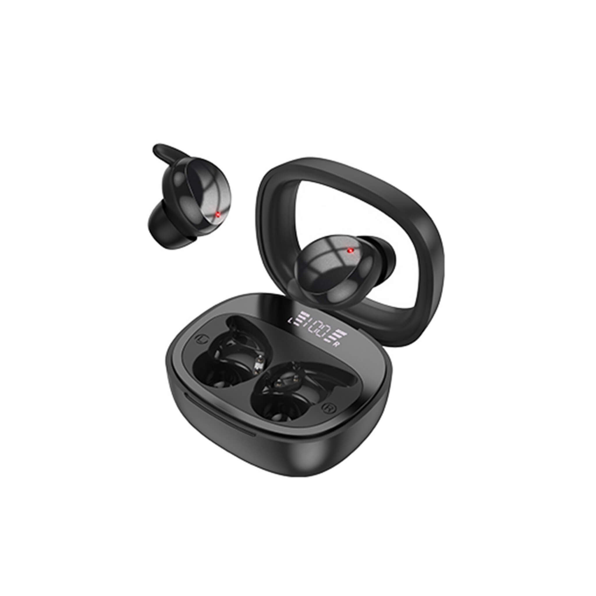 Casti Audio Wireless Hoco EW65 Sleep, Bluetooth 5.3, Noise Cancelling pentru Somn si Concentrare, Carcasa Transparenta 500mAh, 180h Standby, Negru