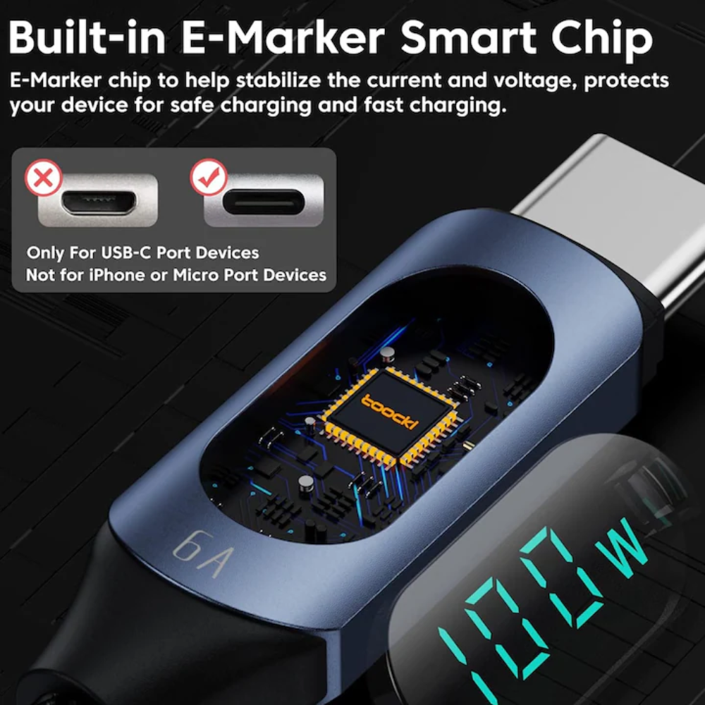 Cablu de date/incarcare USB Type-C to Type-C 100W, 1m, Negru