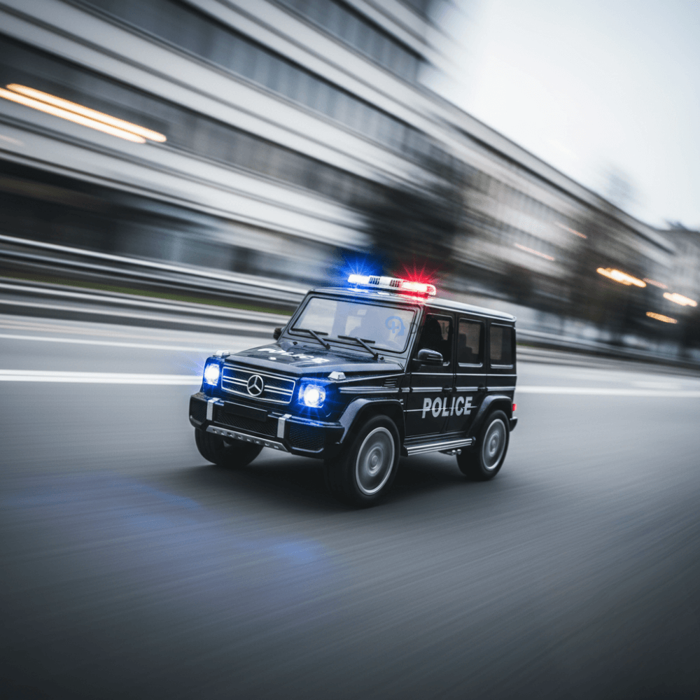 Mașină Poliție pentru Copii, Mercedes G-Class, Jucărie Metalică, 1:36 , Negru