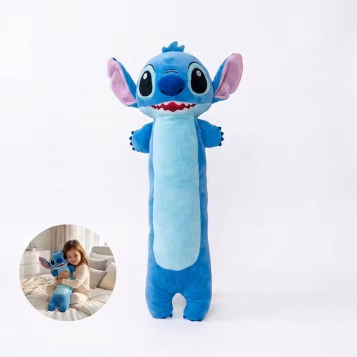 Perna Plus Lunga Stitch si Lilo, Jucarie de Plus Tip Perna Decorativa, Moale, Pufoasa si Confortabila, Perna Copii, Jucarie Cadou Premium