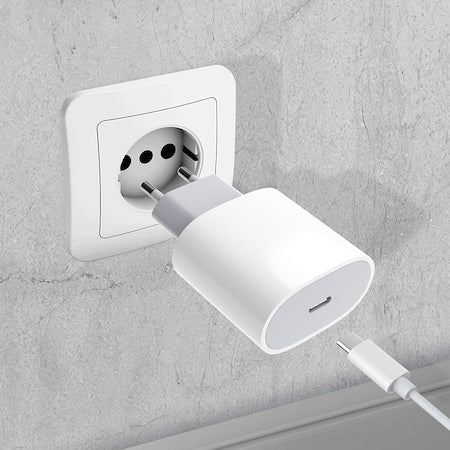 Adaptor Compatibil iPhone, Type-C, Super Fast Charge, 35W, alb