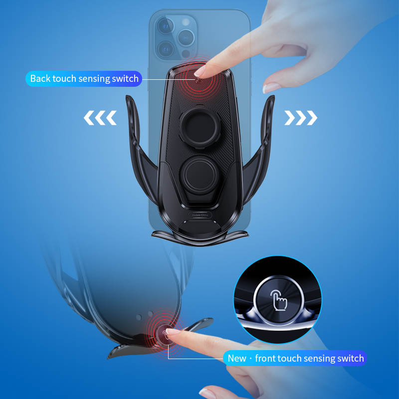 Suport Auto Telefon Premium, Fast Charge Wireless,, Rotativ 360°, 15W, Compatibilitate Universala, Negru