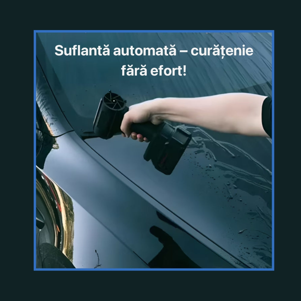 Suflanta Aer DigikalaX®, 48V, cu 2 Acumulatori, Incarcator inclus, Portabila, Puternica si Eficienta, pentru Curatare si Gradina, Negru