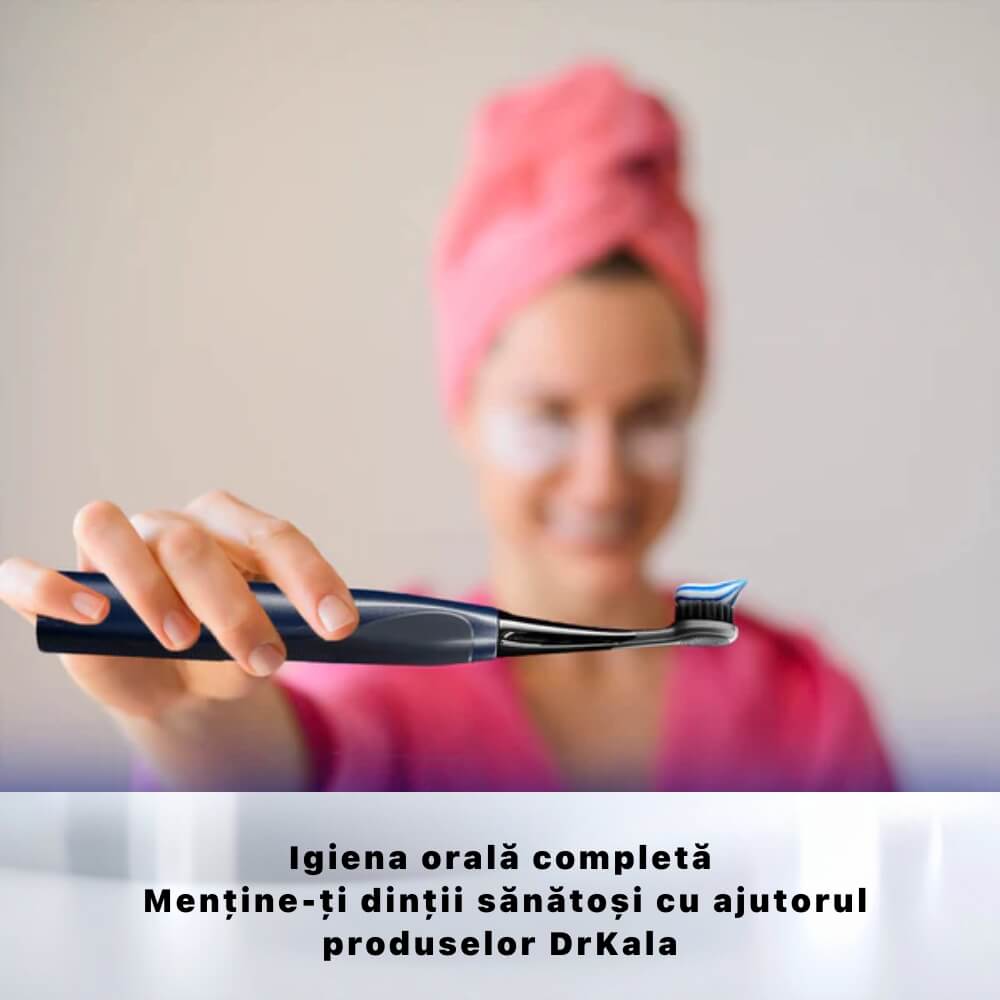 Periuta de dinti electrica, sonica, DrKala SG-540, Cu Carbune activ pentru albire, 5 Moduri, 8 Capete, pana la 42.000 vibrații/min, IPX7