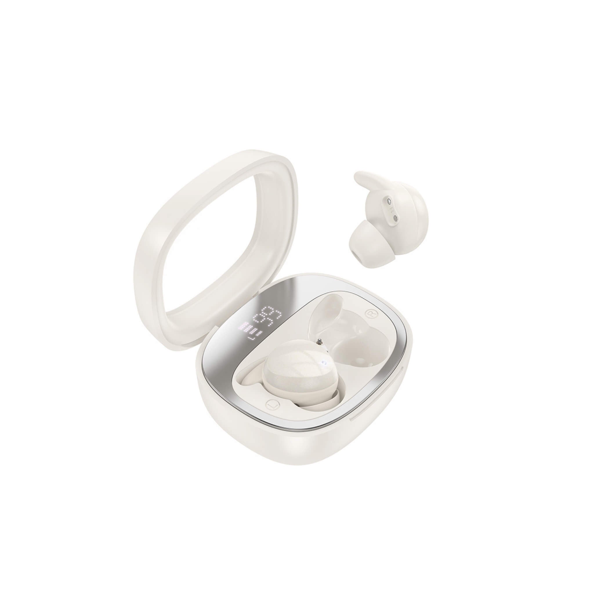 Casti Audio Wireless Hoco EW65 Sleep, Bluetooth 5.3, Noise Cancelling pentru Somn si Concentrare, Carcasa Transparenta 500mAh, 180h Standby, Negru