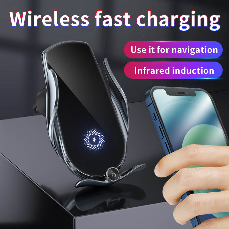 Suport Auto Telefon Premium, Fast Charge Wireless,, Rotativ 360°, 15W, Compatibilitate Universala, Negru