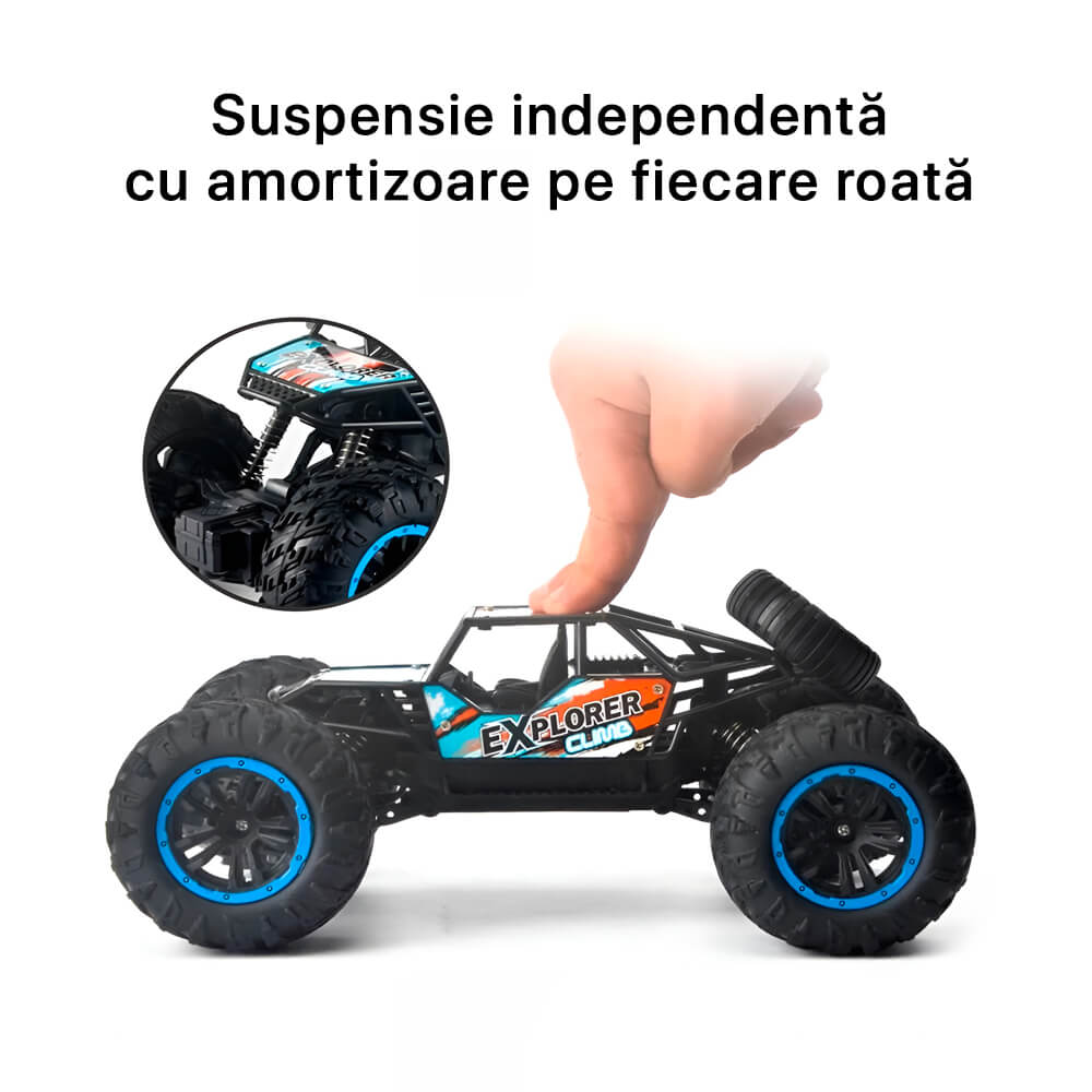 Masina Off-Road cu Telecomanda RC , Digital Kala , Controler 2.4 GHz ,Cablu Inclus, 1:24, Negru