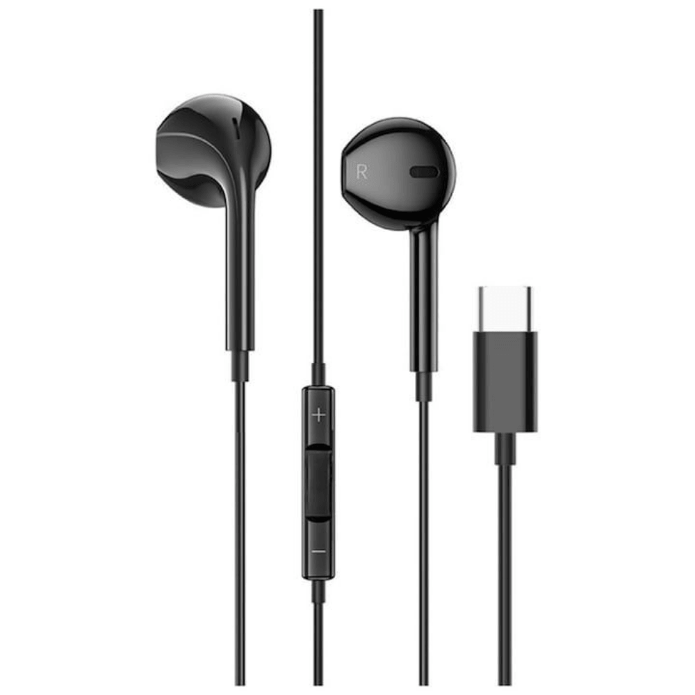 Casti cu Fir, In-ear, Microfon & Control Volum, Mufa Type-C, Alb