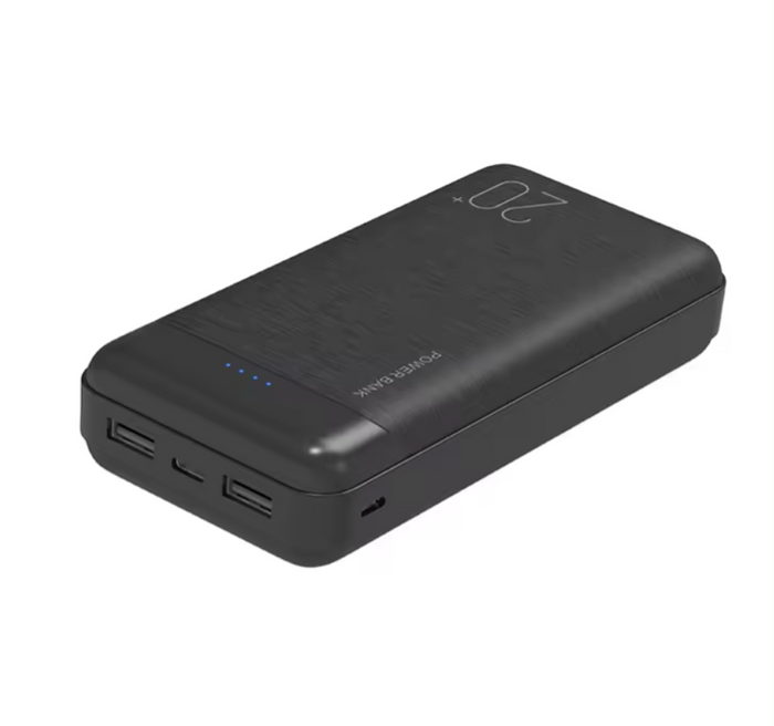 Baterie externa Famous, 20.000mAh, LED, Quick Charge , Negru