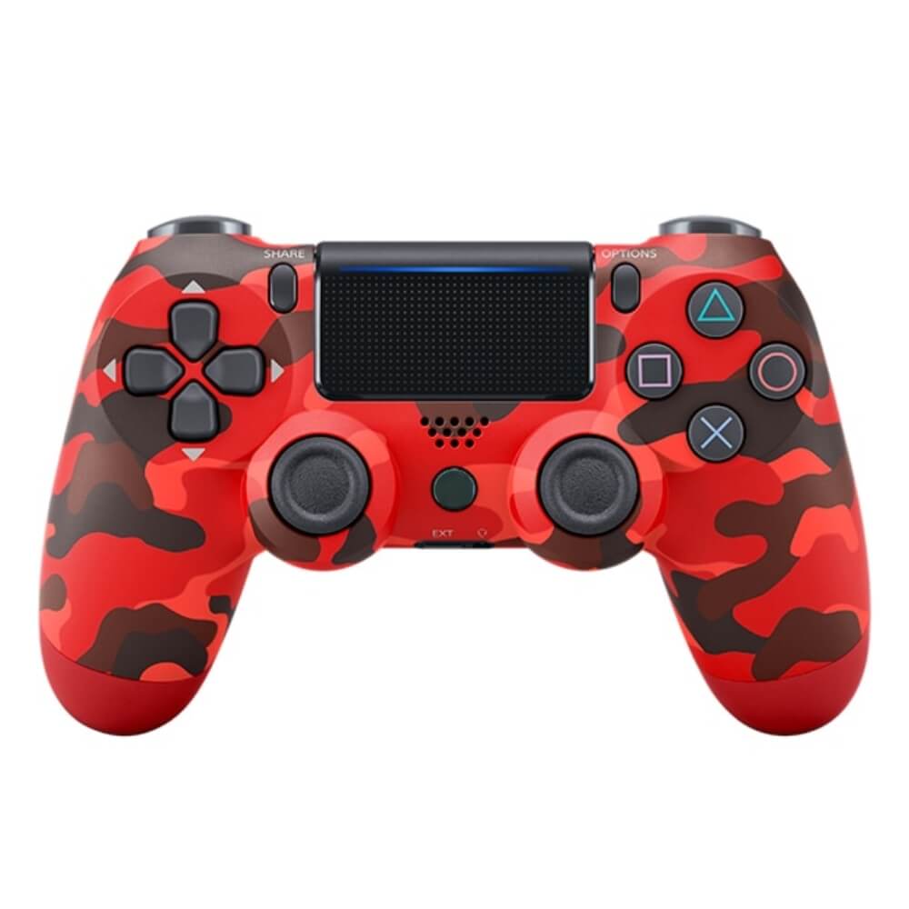 Controller Wireless Doubleshock Joystick, Compatibil PS4/Pro/Slim, Touchpad, Rosu Army