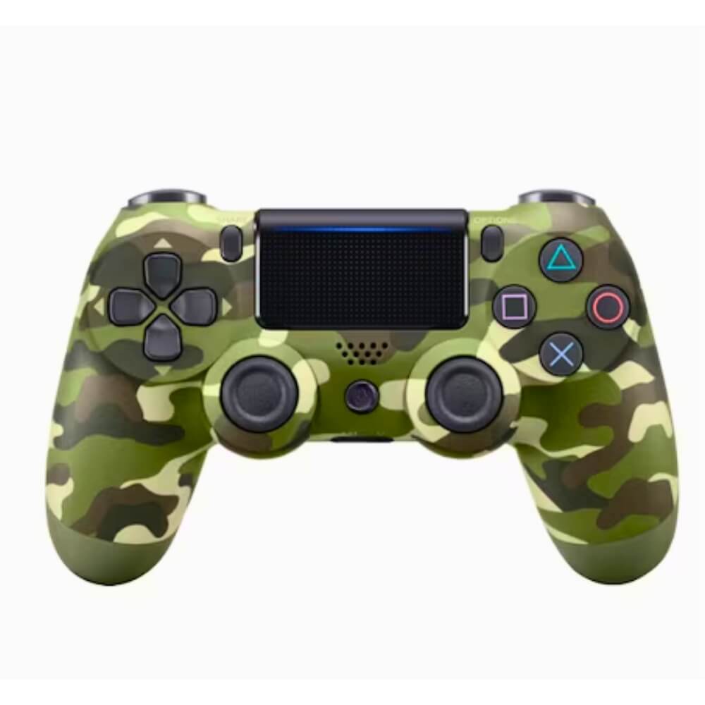 Controller Wireless Double-Motor Vibration Joystick, Compatibil PS4, Verde/Gri