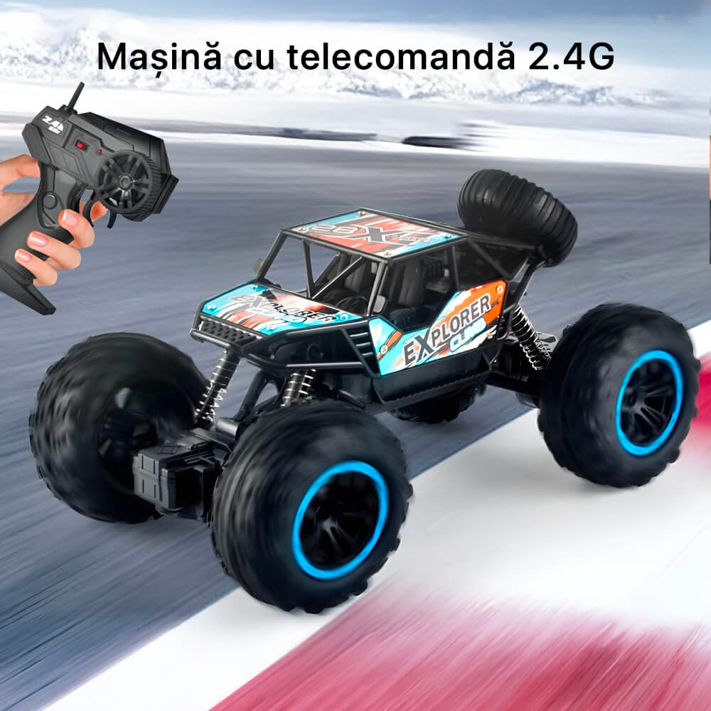 Masina Off-Road cu Telecomanda RC , Digital Kala , Controler 2.4 GHz ,Cablu Inclus, 1:24, Negru