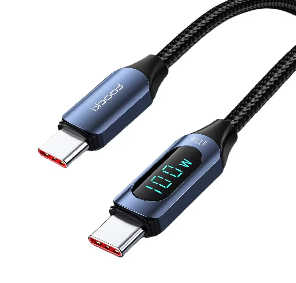 Cablu de date/incarcare USB Type-C to Type-C 100W, 1m, Negru