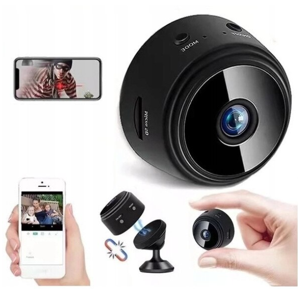 Camera mini spy, Bluetooth, Wifi, 1920x1080 p, Negru