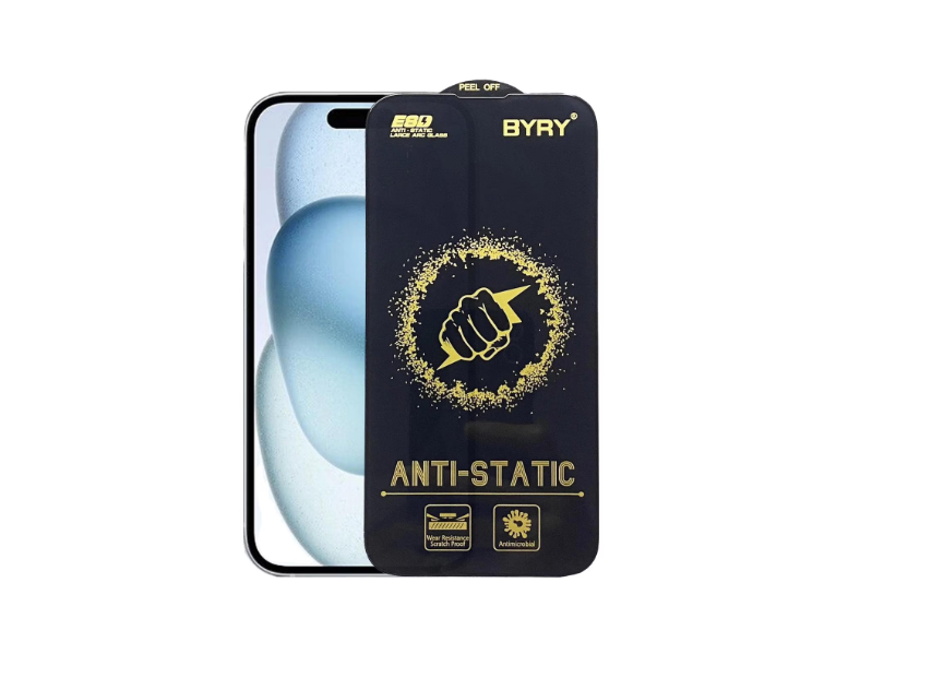 Folie de Sticla Compatibila IPhone 15 Pro, Premium Tempered Glass, Full Screen. Anti-Static