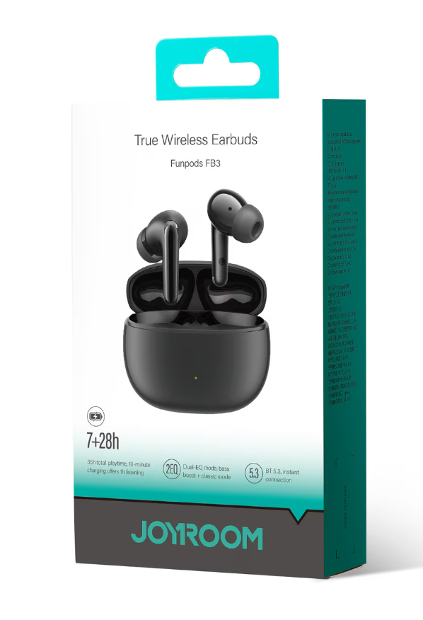Casti Wireless TWS Joyroom Funpods FB3 Bluetooth 5.3, Negru