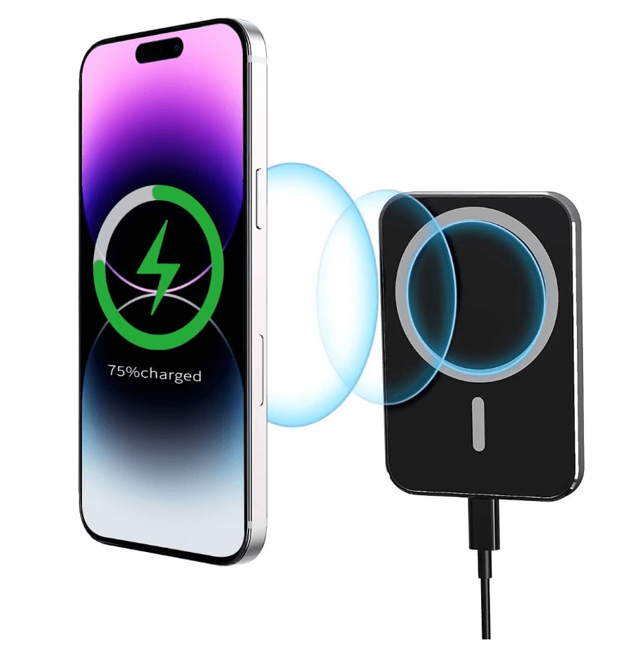 Suport auto tip Magsafe, cu incarcare wireless, compatibil cu Apple si Samsung, Negru