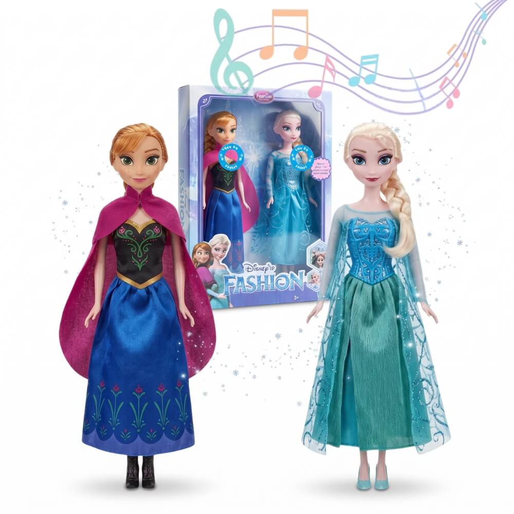 Set Frozen 2 Papusi Printese, Rochii Elegante si Pelerine, 30 cm, 3+ Ani