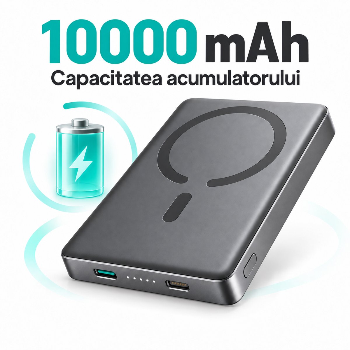 Baterie externă cu acumulator de 10000 mAh
