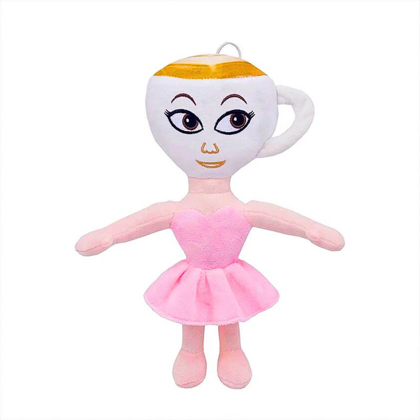 Jucarie de plus Ballerina Cappuccina, 30 cm, Italian Brainrot