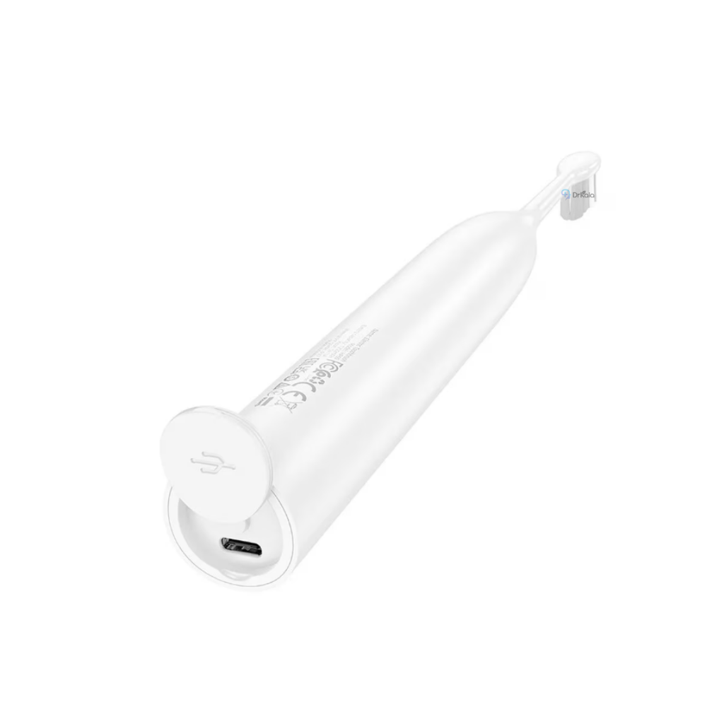 Periuță Electrică Sonică – 40.000 Vibrații/min, 5 Moduri, Autonomie 80 Zile, IPX7, USB‑C, Alba