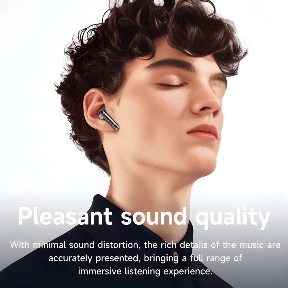 Casti Audio Wireless In-Ear, Bluetooth 5.3, Model Harmony, Carcasa 300mAh cu Afisaj Digital LED, Autonomie 180h Standby, Design Ergonomic, Negru