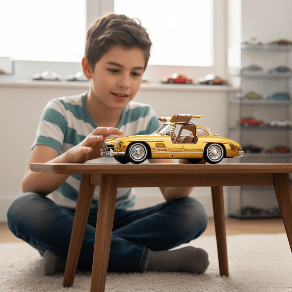 Mașinuță Retro Mercedes-Benz 300SL, Scară 1:24 – Model Die-Cast cu Uși Tip Gullwing