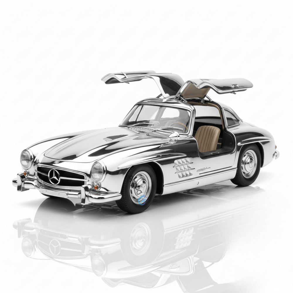Mașinuță Retro Mercedes-Benz 300SL, Scară 1:24 – Model Die-Cast cu Uși Tip Gullwing