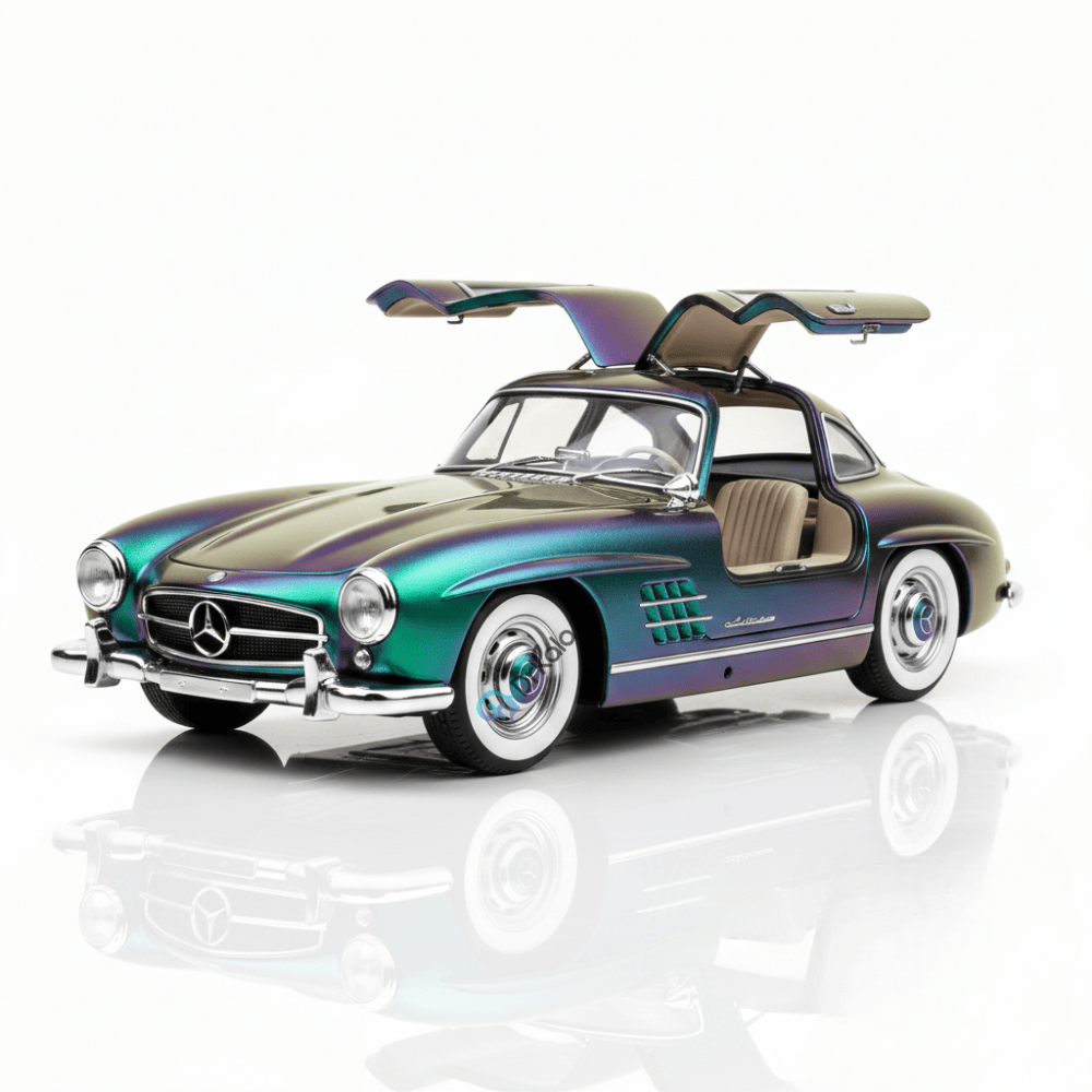 Mașinuță Retro Mercedes-Benz 300SL, Scară 1:24 – Model Die-Cast cu Uși Tip Gullwing