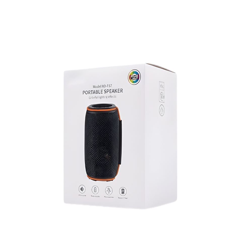Boxa Portabila Wireless BT 5.3 – 10W, Baterie 1500mAh, TF Card, Design Compact, Portocaliu/Negru