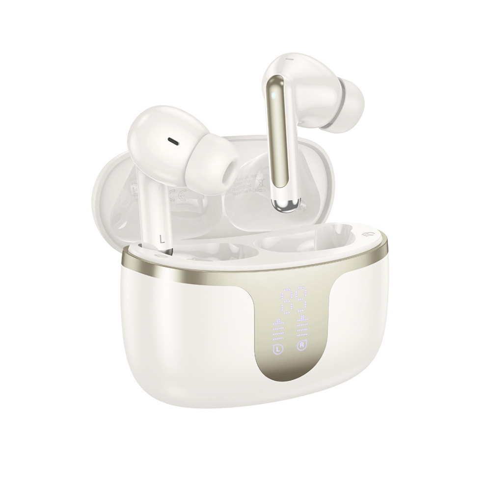 Casti Audio Wireless In-Ear, Bluetooth 5.3, Model Harmony, Carcasa 300mAh cu Afisaj Digital LED, Autonomie 180h Standby, Design Ergonomic, Negru