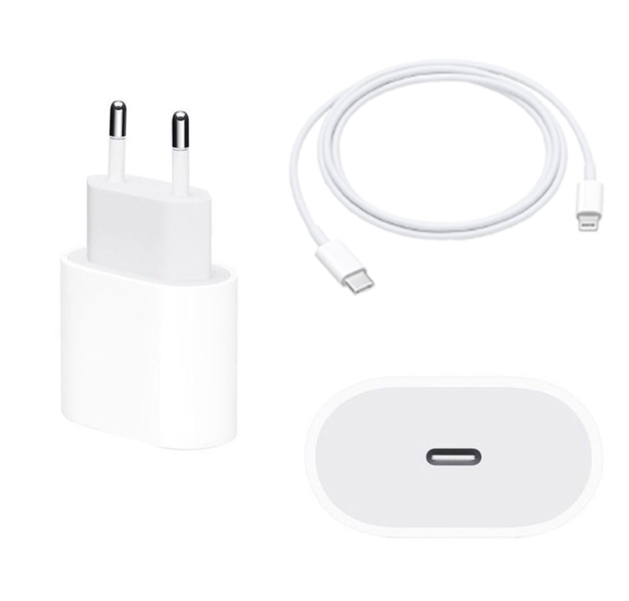Incarcator Lightning cu Adaptor 25W USB-C Fast Charge Alb