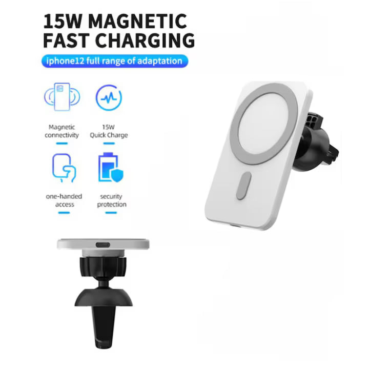 Suport Auto Magsafe, Incarcare Wireless, Compatibil cu iPhone, Alb