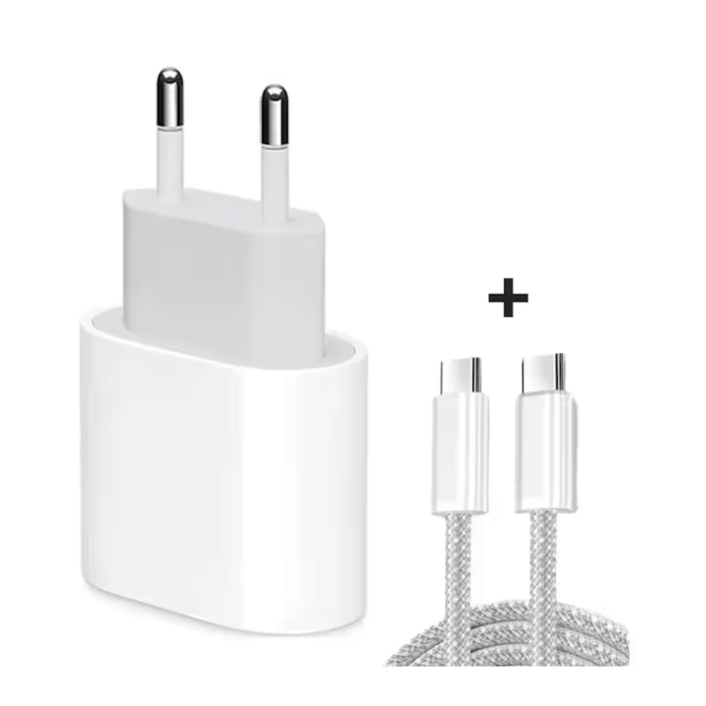 Set Incarcator Compatibil Apple iPhone 15/16/Pro/Pro Max/Plus, Fast Charge, 35W, Alb